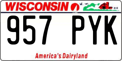 WI license plate 957PYK