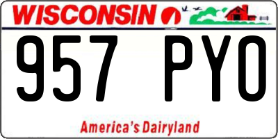 WI license plate 957PYO