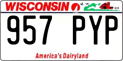 WI license plate 957PYP