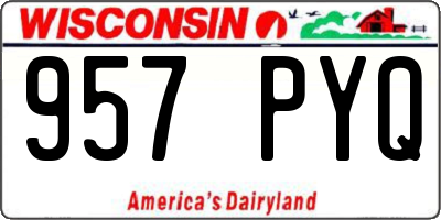 WI license plate 957PYQ