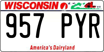 WI license plate 957PYR