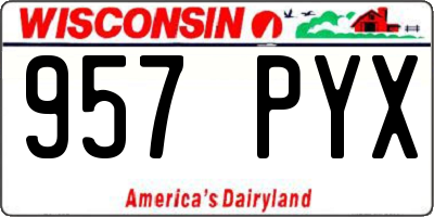 WI license plate 957PYX