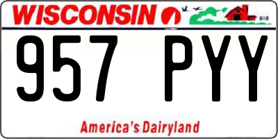WI license plate 957PYY