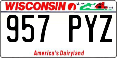 WI license plate 957PYZ
