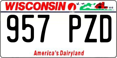 WI license plate 957PZD
