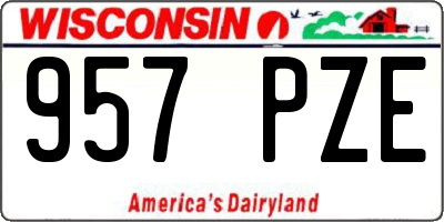 WI license plate 957PZE
