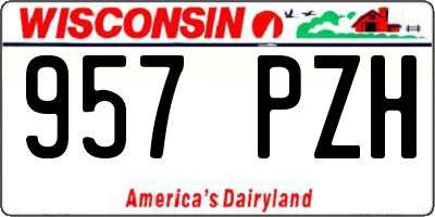 WI license plate 957PZH