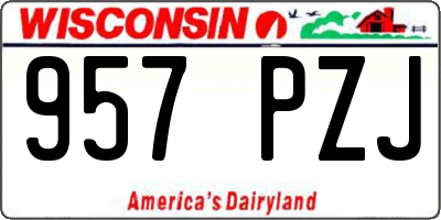 WI license plate 957PZJ
