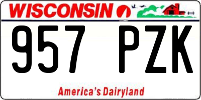 WI license plate 957PZK