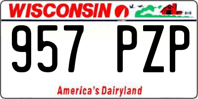 WI license plate 957PZP