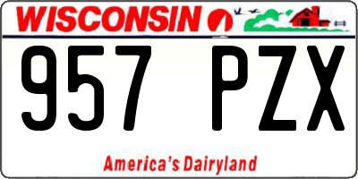 WI license plate 957PZX