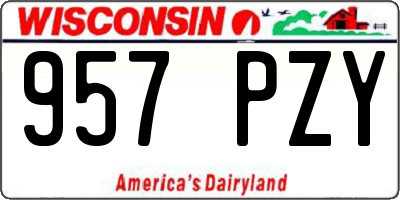 WI license plate 957PZY