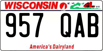 WI license plate 957QAB