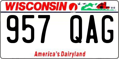 WI license plate 957QAG