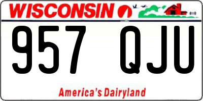 WI license plate 957QJU