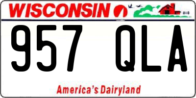 WI license plate 957QLA