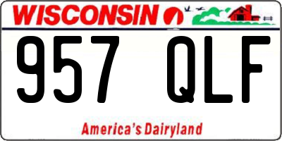 WI license plate 957QLF