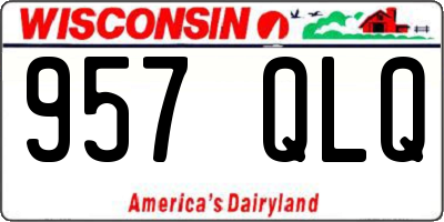 WI license plate 957QLQ