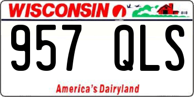 WI license plate 957QLS
