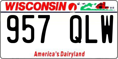 WI license plate 957QLW