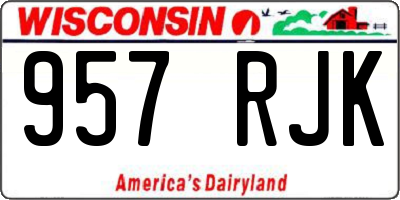 WI license plate 957RJK