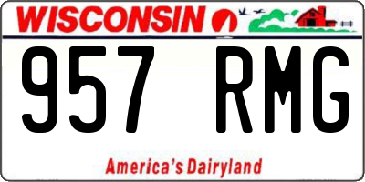 WI license plate 957RMG