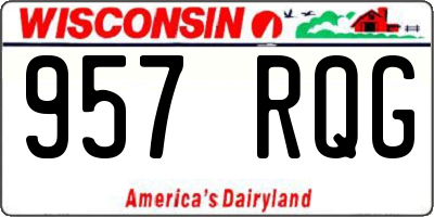 WI license plate 957RQG