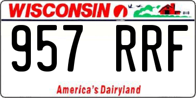 WI license plate 957RRF