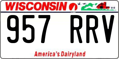 WI license plate 957RRV