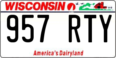 WI license plate 957RTY