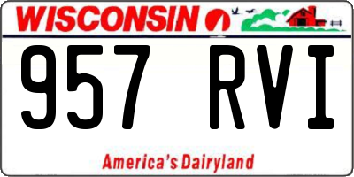 WI license plate 957RVI