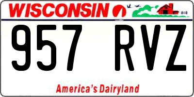 WI license plate 957RVZ