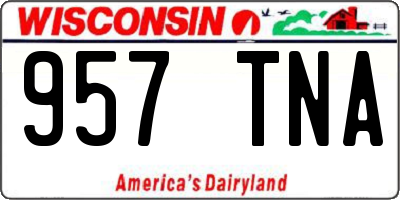 WI license plate 957TNA