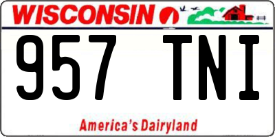 WI license plate 957TNI