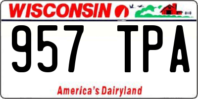 WI license plate 957TPA