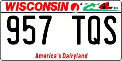 WI license plate 957TQS