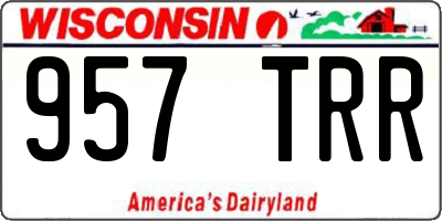 WI license plate 957TRR