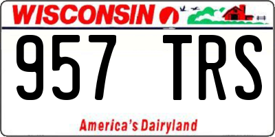 WI license plate 957TRS