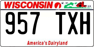 WI license plate 957TXH