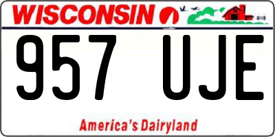 WI license plate 957UJE