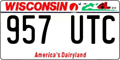 WI license plate 957UTC