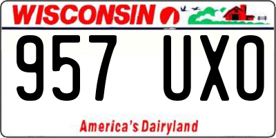 WI license plate 957UXO