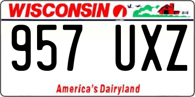WI license plate 957UXZ