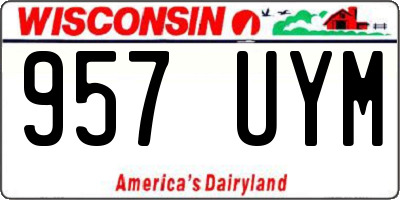 WI license plate 957UYM