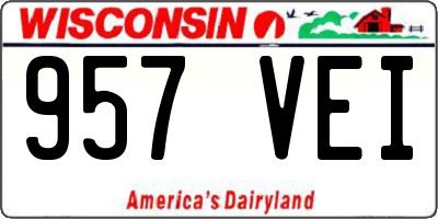 WI license plate 957VEI
