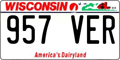 WI license plate 957VER