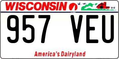 WI license plate 957VEU