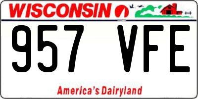 WI license plate 957VFE