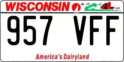 WI license plate 957VFF