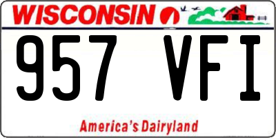 WI license plate 957VFI